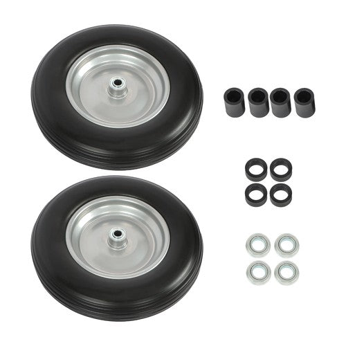 Solid Spare 2-Pack 14.5x4-8 Wheelbarrow Tire And Wheel 5/8" Bearings Fits For Garden Cart