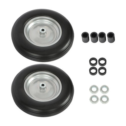 Solid Spare 2-Pack 14.5x4-8 Wheelbarrow Tire And Wheel 5/8" Bearings Fits For Garden Cart