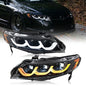 Full LED Headlights For Honda Civic 2006-2011 Sequential Headlamp Assembly Pair