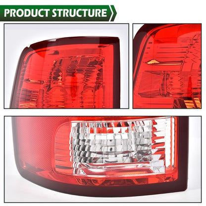 Solid Spare Fit For 2009-2018 Dodge Ram 1500 2500 3500 Tail Lights Lamps Left+Right