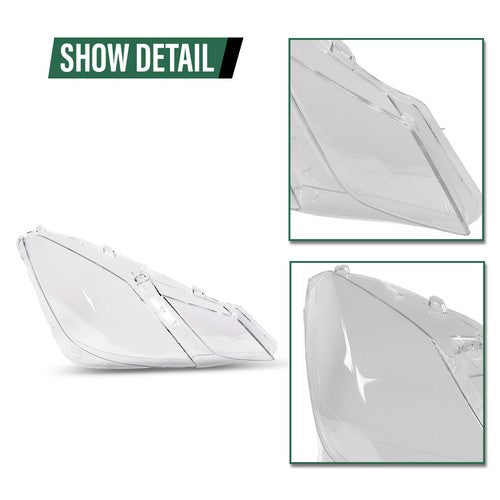 Solid Spare Fit For 2010-2013 Mercedes Benz E-Class W207 C207 E350 E500 Headlight Lens Cover