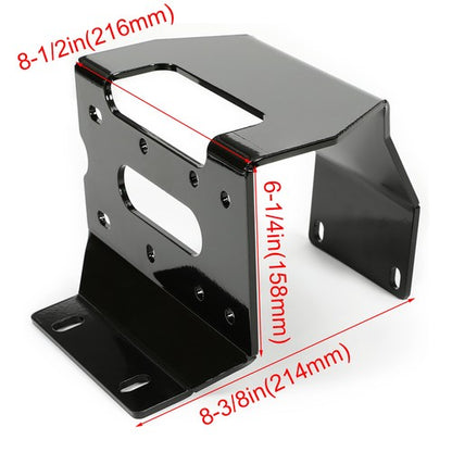 Solid Spare For 2016-2024 Honda Pioneer 1000 1000-5 Steel Winch Mount Mounting Plate Black