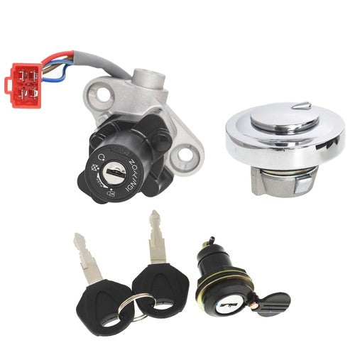 Solid Spare For Yamaha V-STAR 650 1100 1999-2016 Ignition Switch Fuel Cap Seat Lock Keys