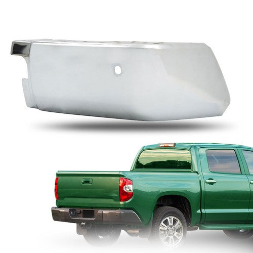 Solid Spare W/Sensors Hole Right Passenger Side For Tundra 2014-2017 Rear Bumper End Chrome