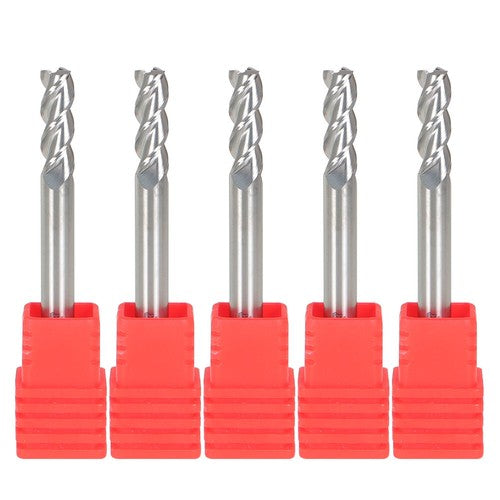 Solid Spare 5 Pack 3/16" 3 Flute Regular Length Carbide End Mill For Aluminum