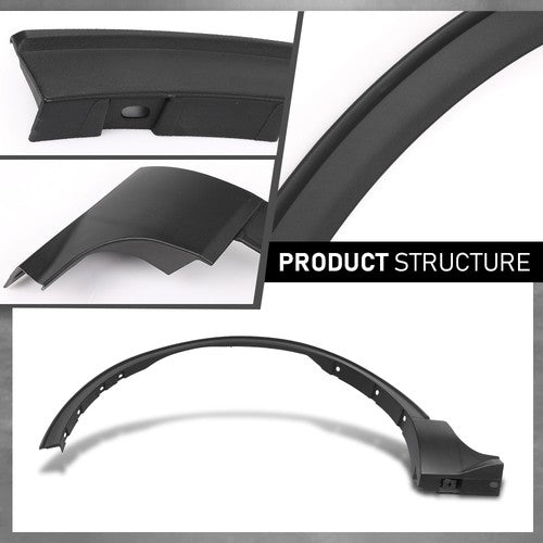 Solid Spare Front Left Side Fender Flare Wheel Arch Molding Fit For 2020-2024 Ford Escape