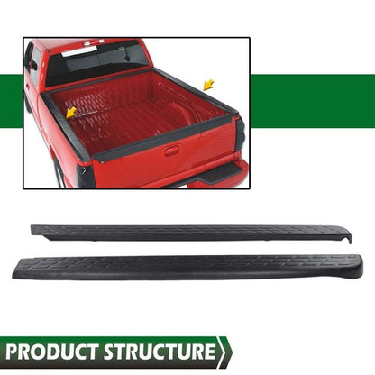 Solid Spare 5.8ft Bed Side Rail Cap Cover Protector Fit For 2007-2013 Chevy Silverado 1500