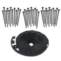 Solid Spare Landscape Edging with 32 8in Spikes for Lawn 1.5 Inch 100FT Black Garden Edging