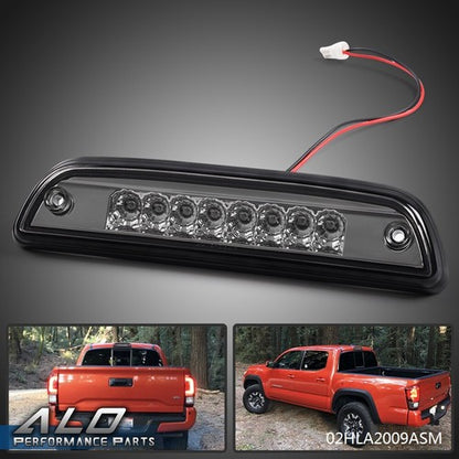 Solid Spare Fit For 1995-2017 Toyota Tacoma Smoke Lens LED 3rd Third Brake Light Tail Lamp