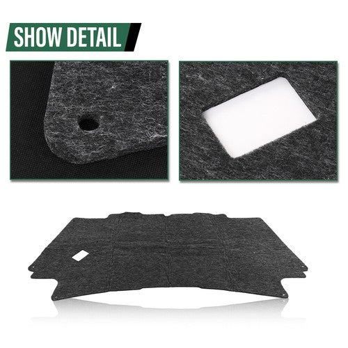 Solid Spare Fit For 2002-2008 Dodge Ram 1500 Hood Insulation Pad Heat Blanket & Clips
