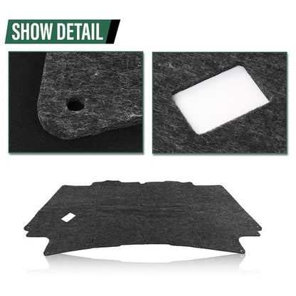 Solid Spare Fit For 2002-2008 Dodge Ram 1500 Hood Insulation Pad Heat Blanket & Clips