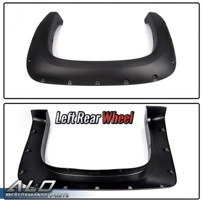 Solid Spare Fit For 07-13 Silverado 1500 2500hd Pocket Rivet Bolt-on Style Fender Flares 4PC