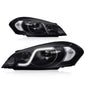 Solid Spare LED DRL Black Headlights Left+Right Fit For 2006-2016 Chevy Impala/Monte Carlo
