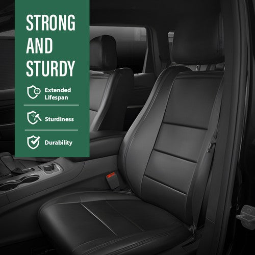 Solid Spare Fit For 2011-2019 Jeep Grand Cherokee Front & Rear Full Set Seat Covers Replace