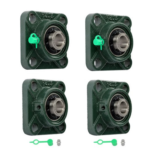 Solid Spare 4pcs UCF202-10 Pillow Block Bearing 4-Bolt Self-Aligning Solid Base 5/8" Bore
