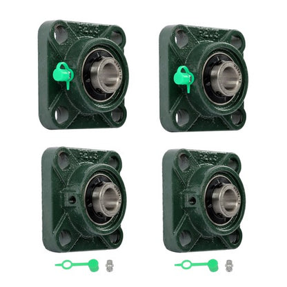 Solid Spare 4pcs UCF202-10 Pillow Block Bearing 4-Bolt Self-Aligning Solid Base 5/8" Bore