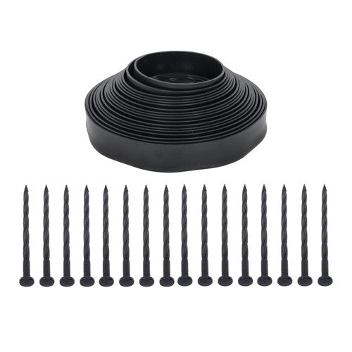 Solid Spare Lawn Border L-shaped Lawn Garden Edging Kit With Anchoring Spikes No Dig