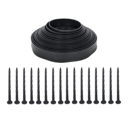 Solid Spare Lawn Border L-shaped Lawn Garden Edging Kit With Anchoring Spikes No Dig