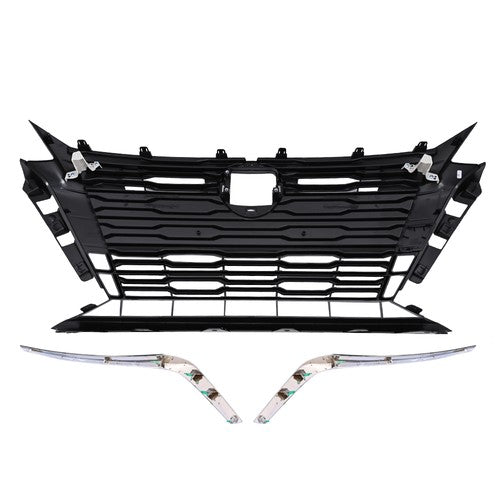 For 2023-2024 Nissan Altima SV Front Bumper Upper Grille & Grille Chrome Molding