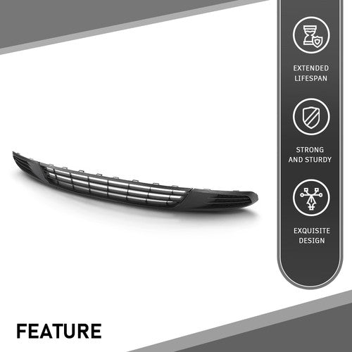 Solid Spare Fit For 11-14 Volkswagen Jetta Front Lower Bumper Grille + Fog Light Covers