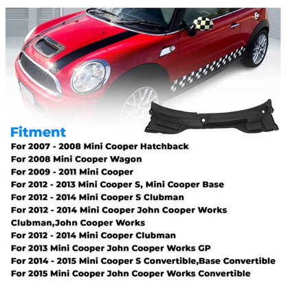 Solid Spare For 07-15 Mini Cooper R55 R56 R57 Pair of Left&Right Windshield Cowl Cover Apron