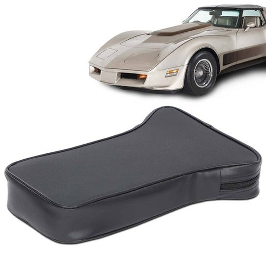 Solid Spare Fit For 1967-1982 Chevrolet Corvette Center Console Armrest Pad Black Leather