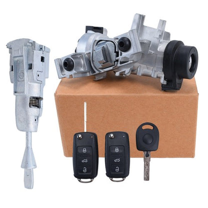 For VW Jetta  W/Remote 2006-2018 Key Ignition Switch Door Lock Cylinder