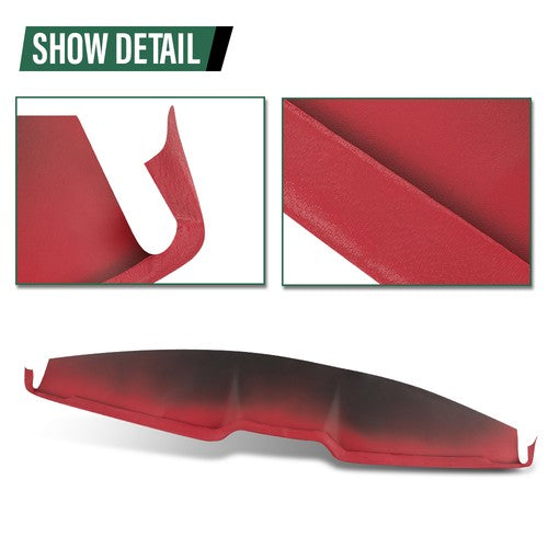 Solid Spare Fit For 2005-2009 Ford Mustang Base TPE Dashboard Dash Cover Cap Overlay Red