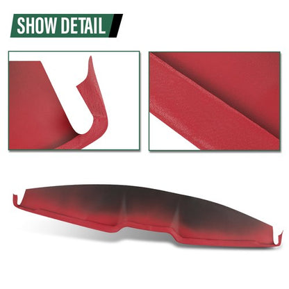 Solid Spare Fit For 2005-2009 Ford Mustang Base TPE Dashboard Dash Cover Cap Overlay Red