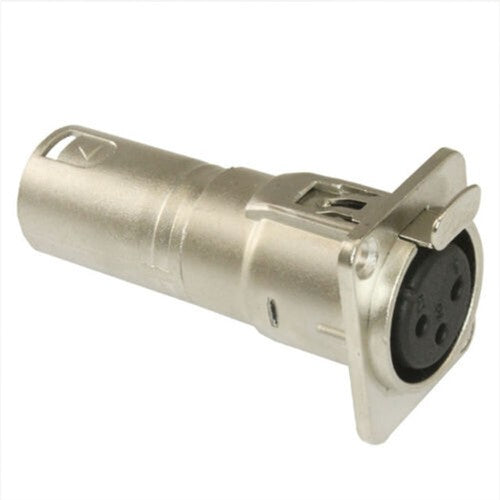 4 x 3 Pin XLR Female To Male Audio Pass Thru Feed Panel Mount Connector Adapter
