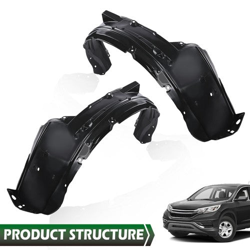 Solid Spare Fit For 12-16 Honda CRV CR-V Front Left+Right Fender Liner Splash Shield