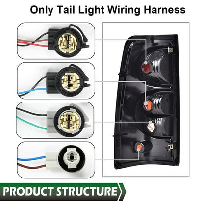Solid Spare Fit For 03-07 Chevy Silverado GMC Sierra Tail Light Wiring Harness Right Side