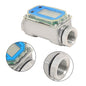 Solid Spare 1in 2.6-26 GPM Blue Electronic Turbine Flow Meter With 3/4' Adapter