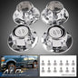 Solid Spare 4x4 Silver Wheel Center Hub Caps w/ Screws Fit For Ford F150/Bronco/Van