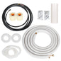 Solid Spare 1/4-3/8 Dia. 16 Feet Install Kit Air Conditioning Cooling Connection Pipe