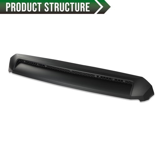 Solid Spare Front Upper Hood Bulge Molding Matte Black Fit For 2014-2021 Toyota Tundra
