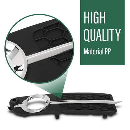 Solid Spare Fog Light Bezel Lamp Cover w/ Chrome Trim Right Side Fit For 2007-2013 Volvo S80
