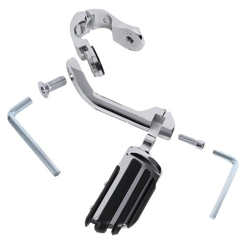 Solid Spare Long Highway Foot Pegs Fit For Harley Touring Road King Street Glide 1-1/4" Bars