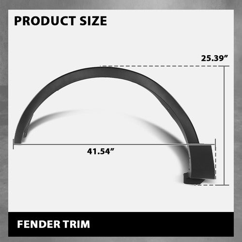 Solid Spare Front Left+Right Fender Flare Wheel Arch Molding Fit For 2016-2019 Ford Explorer