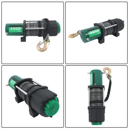Solid Spare 4500lbs Synthetic Rope Electric Winch Waterproof IP67 with 82ft Wireless Remote