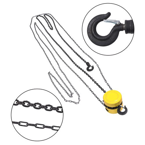 Solid Spare 2200 lbs /1 Ton 20 FT Lift Hand Chain Hoist Steel G60 Hook for Garage Warehouse