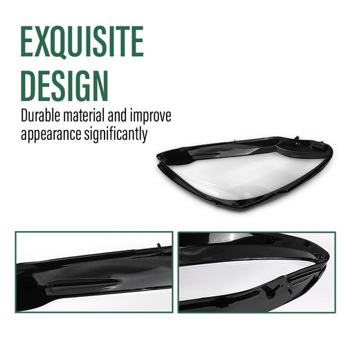 Solid Spare Fit For 2015-2017 Mercedes-Benz W205 C Class Headlight Replacement Lens Left