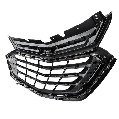 Solid Spare Chrome Front Upper Grille Mesh Grill Fit For Chevrolet Equinox Black 2018-2020