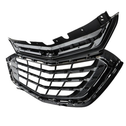 Solid Spare Chrome Front Upper Grille Mesh Grill Fit For Chevrolet Equinox Black 2018-2020
