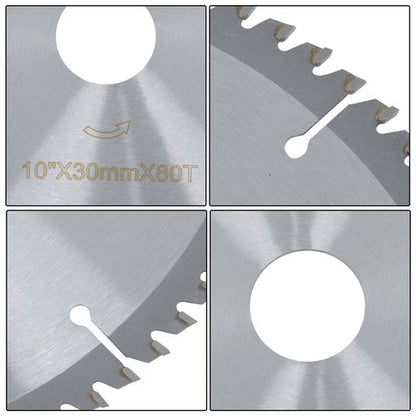 Solid Spare 10Inch 80 Tooth 30mm Arbor Carbide Saw Blade for Wood Aluminum with Nails New