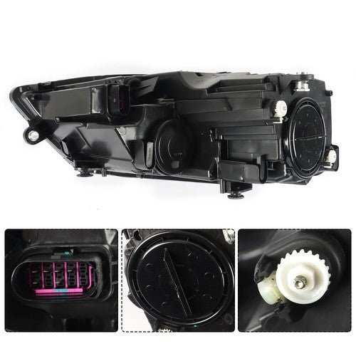 Solid Spare Halogen Clear Lens Headlight Assembly For Volkswagen Jetta 2011-2018 Left Side