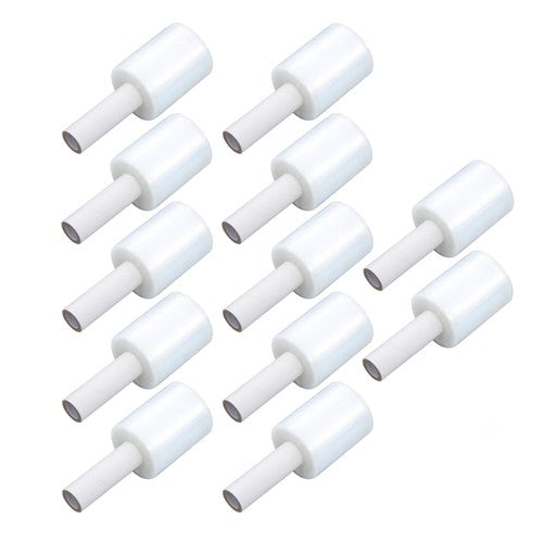 Solid Spare 12 Rolls 5" in. x 1000FT 80 Gauge Stretch Shrink Film Hand Wrap with Handle