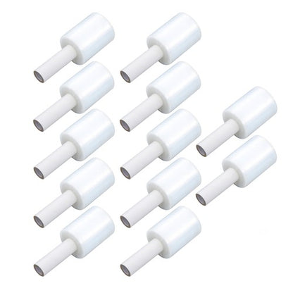 Solid Spare 12 Rolls 5" in. x 1000FT 80 Gauge Stretch Shrink Film Hand Wrap with Handle
