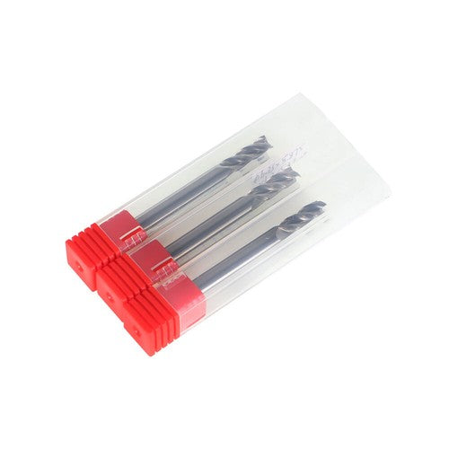 Solid Spare 3 Pcs 1/4" Alu-Power 3 Flute Regular Carbide End Mill For Aluminum