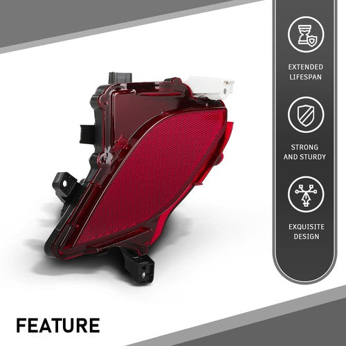 Solid Spare Rear Bumper Reflector Light Left Side Fit For 2020-2023 Toyota Highlander